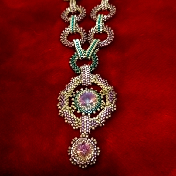 Hand Crafted Jewelry - Hand crafted Swarovski beaded necklace